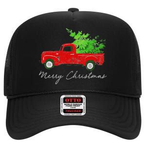 Wagon Christmas Tree On Car Xmas Vacation High Crown Mesh Back Trucker Hat