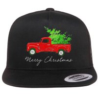 Wagon Christmas Tree On Car Xmas Vacation Flat Bill Trucker Hat