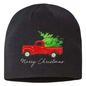 Wagon Christmas Tree On Car Xmas Vacation Sustainable Beanie