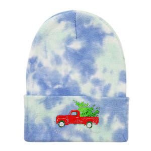 Wagon Christmas Tree On Car Xmas Vacation Tie Dye 12in Knit Beanie