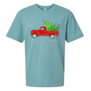 Wagon Christmas Tree On Car Xmas Vacation Sueded Cloud Jersey T-Shirt