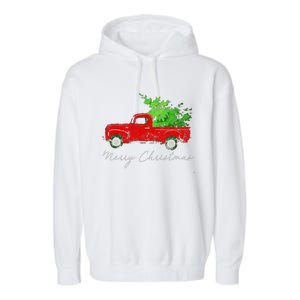 Wagon Christmas Tree On Car Xmas Vacation Garment-Dyed Fleece Hoodie