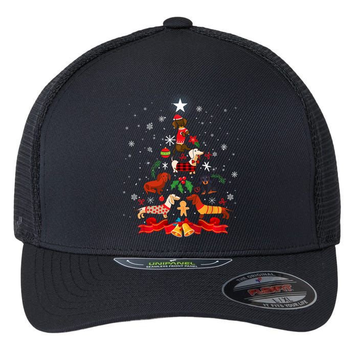 Weenie Christmas Tree Dog Xmas Costume Gift Flexfit Unipanel Trucker Cap