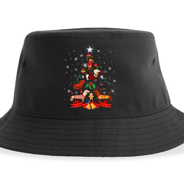 Weenie Christmas Tree Dog Xmas Costume Gift Sustainable Bucket Hat