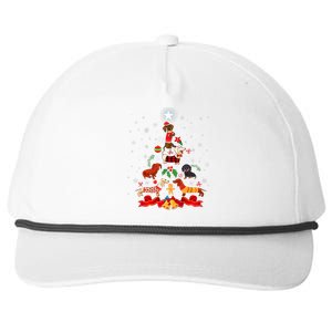 Weenie Christmas Tree Dog Xmas Costume Gift Snapback Five-Panel Rope Hat