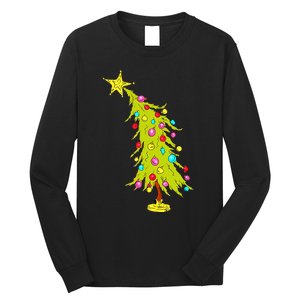 Whimsical Christmas Tree Trendy Christmas Tree Long Sleeve Shirt