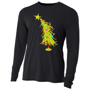 Whimsical Christmas Tree Trendy Christmas Tree Cooling Performance Long Sleeve Crew