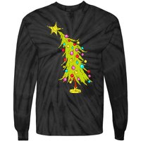 Whimsical Christmas Tree Trendy Christmas Tree Tie-Dye Long Sleeve Shirt