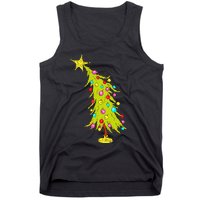 Whimsical Christmas Tree Trendy Christmas Tree Tank Top