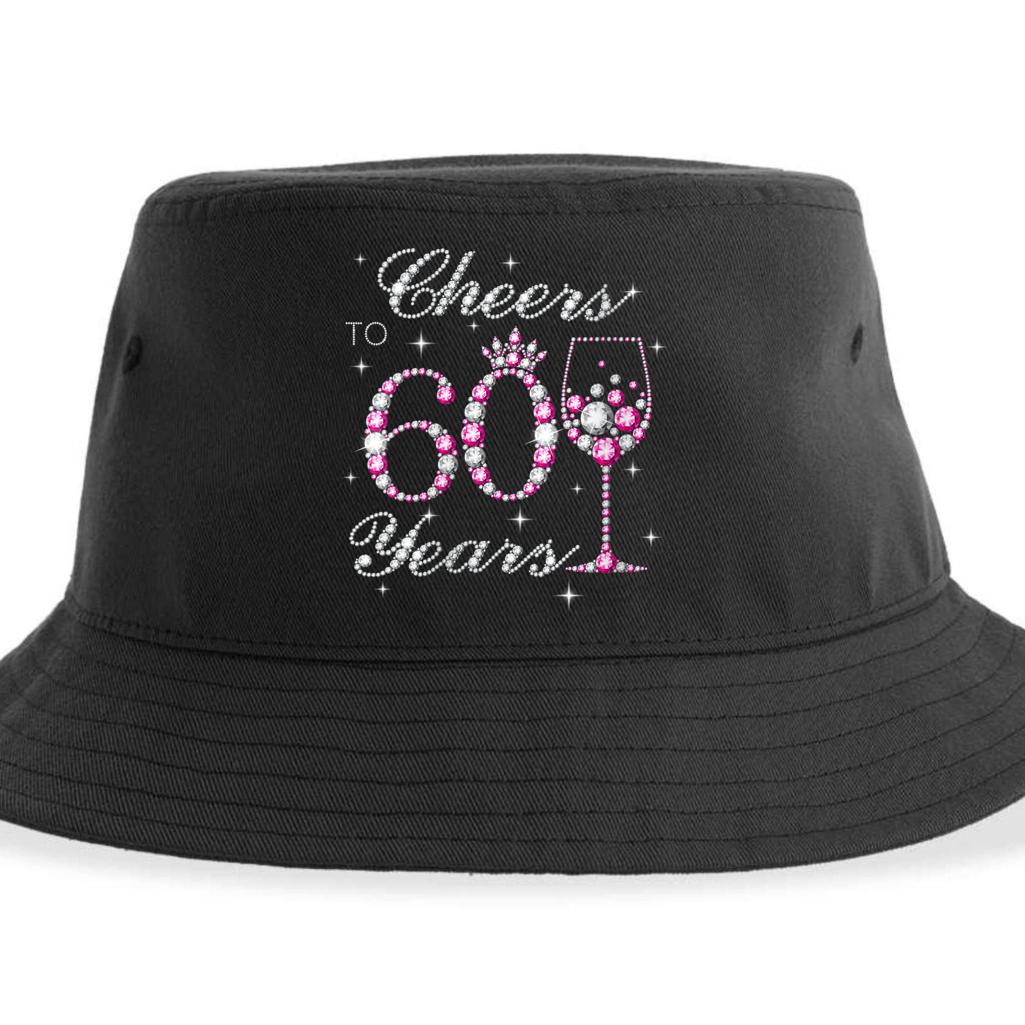 WoM.e.ns Cheers to 60 Years 60th Birthday Party 60 Years Old V-Neck Sustainable Bucket Hat