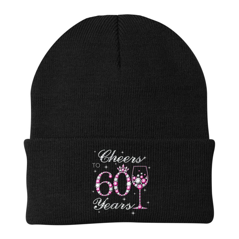 WoM.e.ns Cheers to 60 Years 60th Birthday Party 60 Years Old V-Neck Beanie
