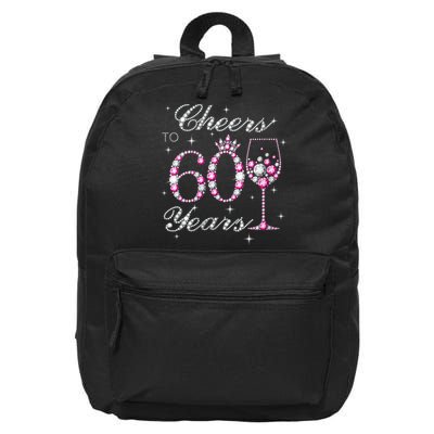 WoM.e.ns Cheers to 60 Years 60th Birthday Party 60 Years Old V-Neck 16 in Basic Backpack