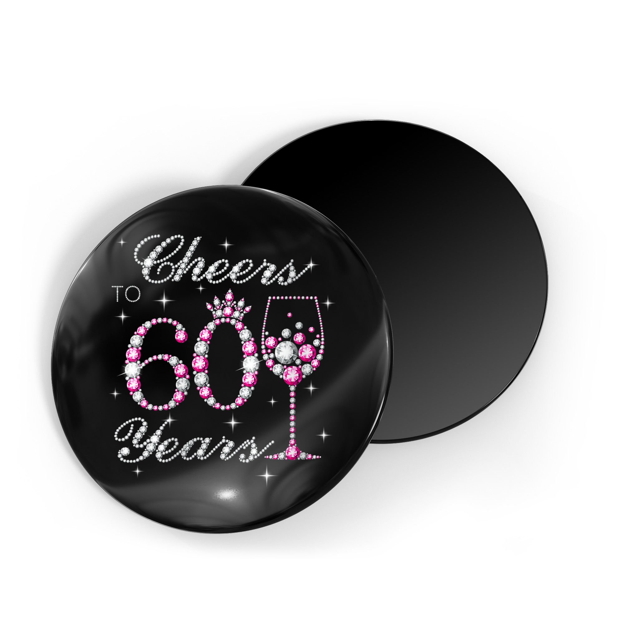 WoM.e.ns Cheers to 60 Years 60th Birthday Party 60 Years Old V-Neck Magnet
