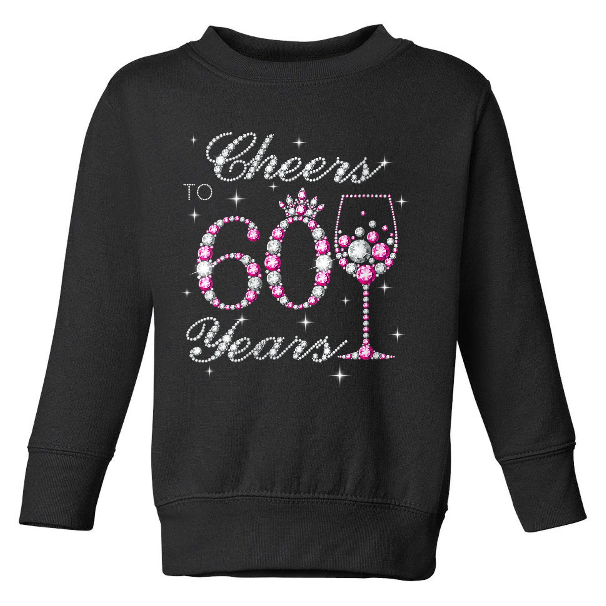 WoM.e.ns Cheers to 60 Years 60th Birthday Party 60 Years Old V-Neck Toddler Sweatshirt