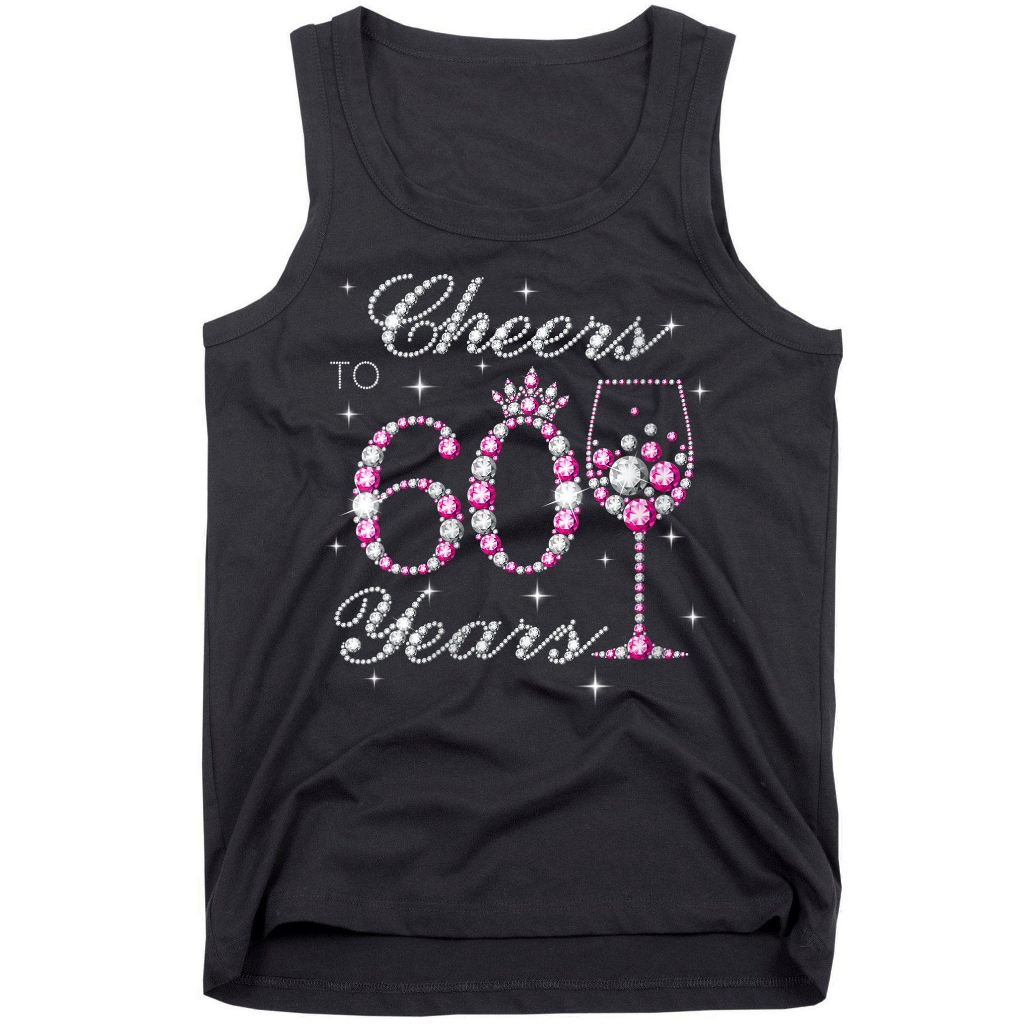 WoM.e.ns Cheers to 60 Years 60th Birthday Party 60 Years Old V-Neck Tank Top