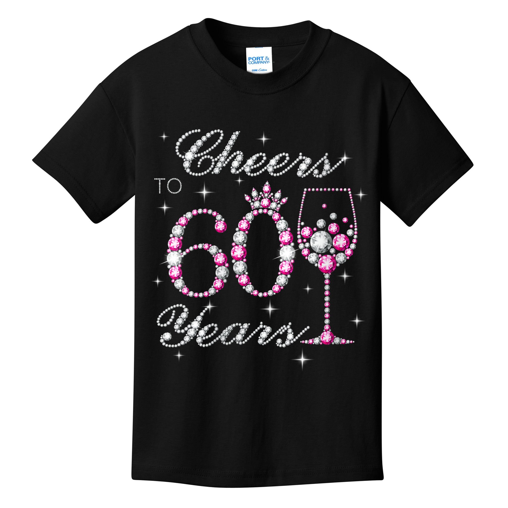 WoM.e.ns Cheers to 60 Years 60th Birthday Party 60 Years Old V-Neck Kids T-Shirt