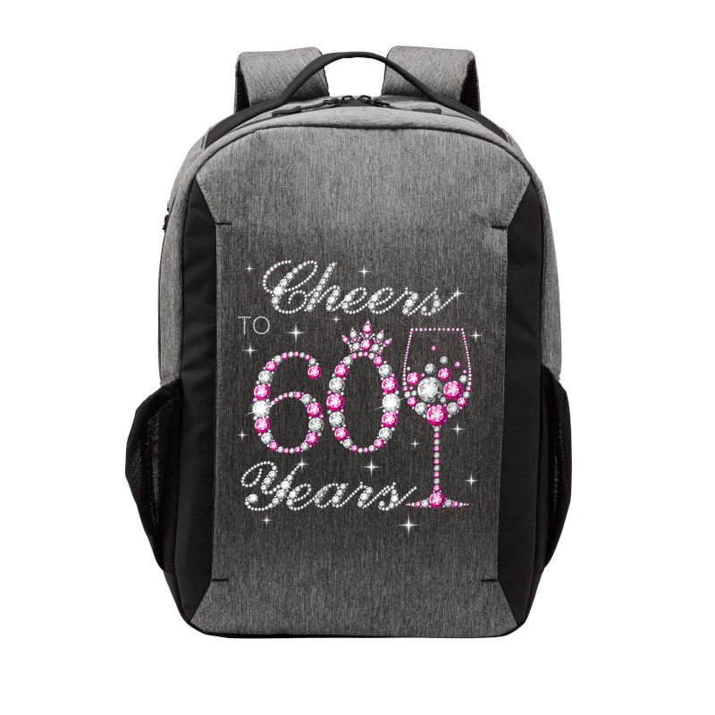 WoM.e.ns Cheers to 60 Years 60th Birthday Party 60 Years Old V-Neck Vector Backpack
