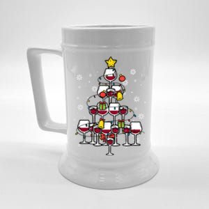 Wine Christmas Tree Xmas Pajamas Pjs Gift Beer Stein