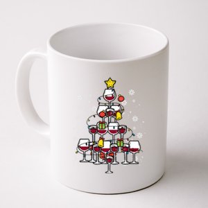 Wine Christmas Tree Xmas Pajamas Pjs Gift Coffee Mug