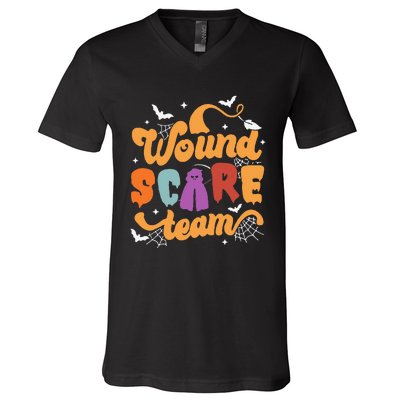 Wound Care Team Halloween Team Crew Nurse Practitioner V-Neck T-Shirt