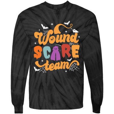 Wound Care Team Halloween Team Crew Nurse Practitioner Tie-Dye Long Sleeve Shirt