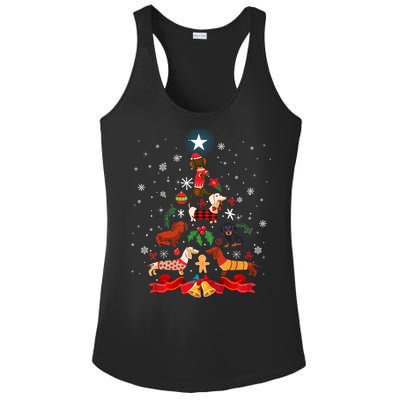 Weenie Christmas Tree Dog Xmas Costume Gift Gift Ladies PosiCharge Competitor Racerback Tank