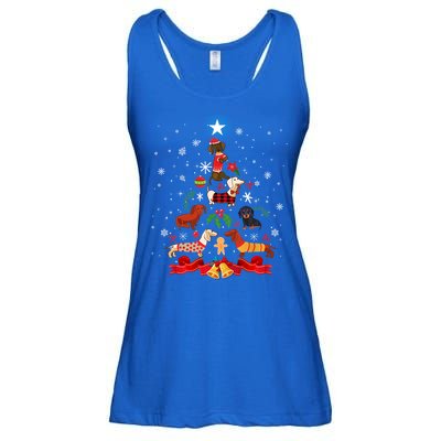 Weenie Christmas Tree Dog Xmas Costume Gift Gift Ladies Essential Flowy Tank