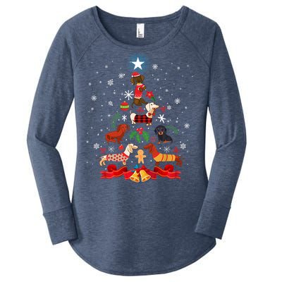 Weenie Christmas Tree Dog Xmas Costume Gift Gift Women's Perfect Tri Tunic Long Sleeve Shirt