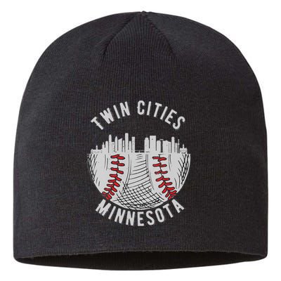 Womens Cool Twin Cities Minnesota MN Baseball Skyline St. Paul MPLS Sustainable Beanie