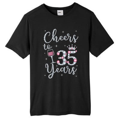 Wo Cheers to 35 Years 1984 35Th Birthday Present Gift Tee For Wo Tall Fusion ChromaSoft Performance T-Shirt