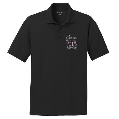 Wo Cheers to 35 Years 1984 35Th Birthday Present Gift Tee For Wo PosiCharge RacerMesh Polo