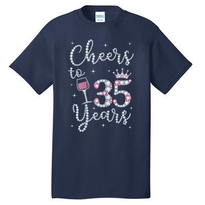 Wo Cheers to 35 Years 1984 35Th Birthday Present Gift Tee For Wo Tall T-Shirt