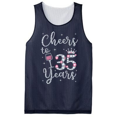 Wo Cheers to 35 Years 1984 35Th Birthday Present Gift Tee For Wo Mesh Reversible Basketball Jersey Tank