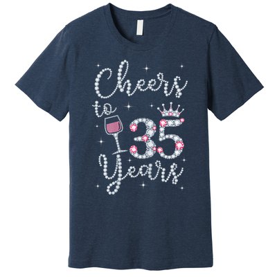 Wo Cheers to 35 Years 1984 35Th Birthday Present Gift Tee For Wo Premium T-Shirt