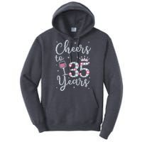 Wo Cheers to 35 Years 1984 35Th Birthday Present Gift Tee For Wo Tall Hoodie