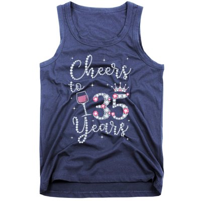 Wo Cheers to 35 Years 1984 35Th Birthday Present Gift Tee For Wo Tank Top