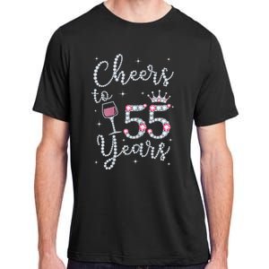 Wo Cheers to 55 Years 1964 55Th Birthday Present Gift Tee For Wo Adult ChromaSoft Performance T-Shirt