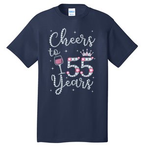 Wo Cheers to 55 Years 1964 55Th Birthday Present Gift Tee For Wo Tall T-Shirt