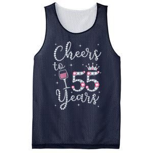 Wo Cheers to 55 Years 1964 55Th Birthday Present Gift Tee For Wo Mesh Reversible Basketball Jersey Tank