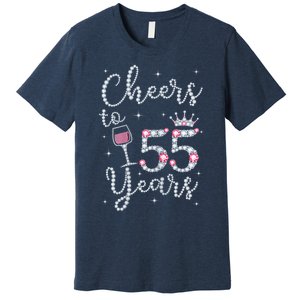 Wo Cheers to 55 Years 1964 55Th Birthday Present Gift Tee For Wo Premium T-Shirt