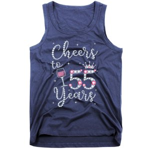 Wo Cheers to 55 Years 1964 55Th Birthday Present Gift Tee For Wo Tank Top