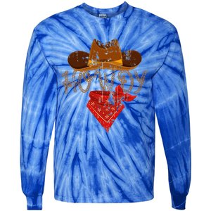 Western Cowboy Tees Howdy Tie-Dye Long Sleeve Shirt