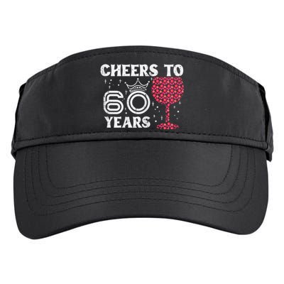 Wo Cheers To 60 Years 60th Birthday Party 60 Years Old Wo Adult Drive Performance Visor