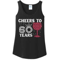 Wo Cheers To 60 Years 60th Birthday Party 60 Years Old Wo Ladies Essential Tank