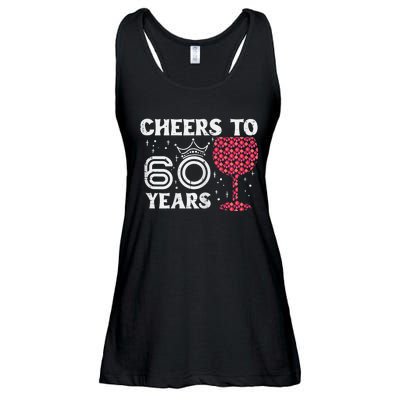 Wo Cheers To 60 Years 60th Birthday Party 60 Years Old Wo Ladies Essential Flowy Tank