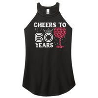 Wo Cheers To 60 Years 60th Birthday Party 60 Years Old Wo Women’s Perfect Tri Rocker Tank