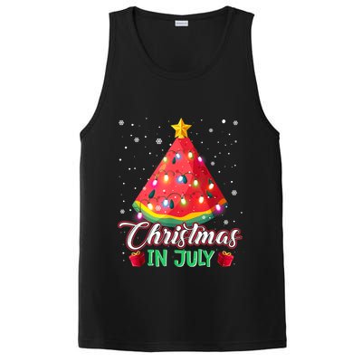 Watermelon Christmas Tree Christmas In July Summer Vacation PosiCharge Competitor Tank