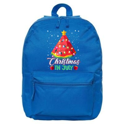 Watermelon Christmas Tree Christmas In July Summer Vacation 16 in Basic Backpack