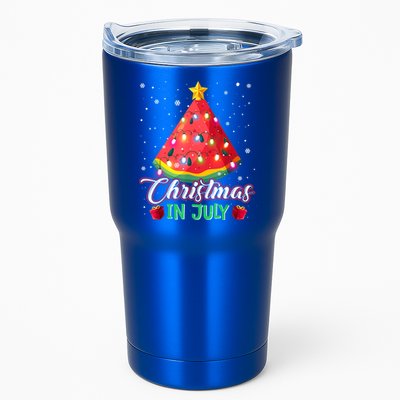 Watermelon Christmas Tree Christmas In July Summer Vacation Tumbler