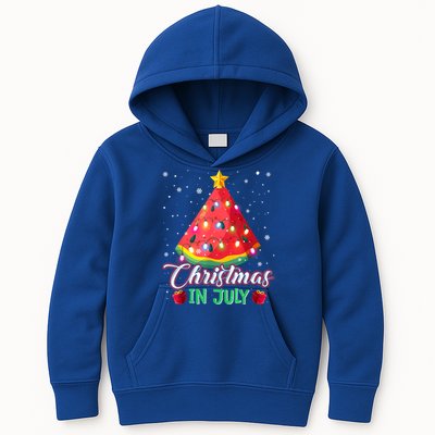 Watermelon Christmas Tree Christmas In July Summer Vacation Kids Hoodie